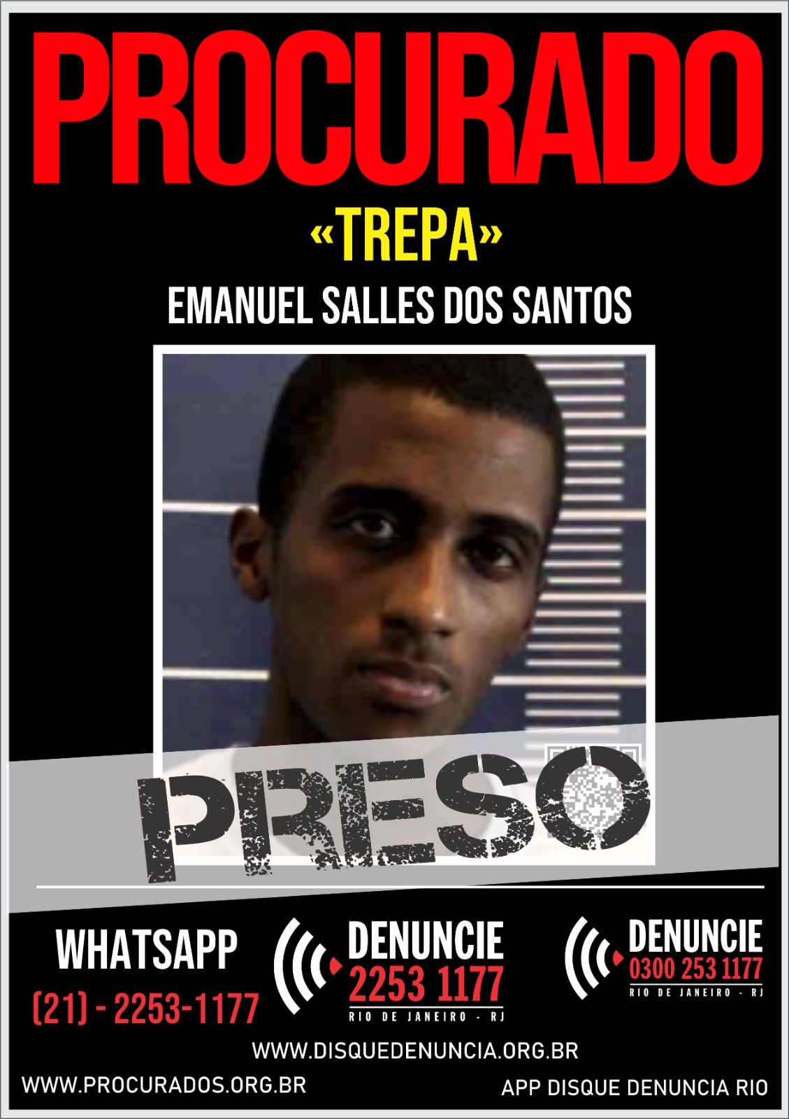 Informações do Disque Denúncia ajudam PM a recapturar foragido da Justiça em Mesquita